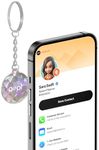 Popl Keychain Digital Business Card - Smart NFC Tag - Instantly Share Contact Info, Social Media, Payment, Apps and More - iPhone and Android - Features NFC Tap and QR Scan (Diamond QR)