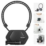 TELESIN Magnetic Snap Mount with Phone Holder Neck Strap, 360° POV Invisible Selfie Necklace Lanyard Chest Mounting Accessories Attach for GoPro Max Hero Insta360 DJI Action AKASO iPhone Android