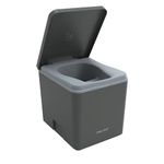 TRELINO Evo M Anthracite, 33 x 39 x 36 cm, Composting Toilet, Portable Composting Toilet for Camping and Outdoor, Odourless, 5L & 8L Capacity