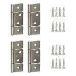 Three Leaf Non-Mortised Hinge for Mobile Home & RV Interior 4 Packa Satin Nickel Door Hinges with Screws