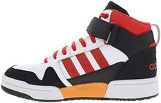 adidas Men's Postmove Mid Basketball Shoe, White/Red/Black-white, 10