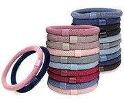 Rlanos 10pcs Hair Ties,High Elastic Hair Rubber Bands Ponytail Holders for Thick Curly Hair,No Metal No Damage Colored/Clear Elastic Hair Rubber, New Types Hair Tie for Women, Girls,Man