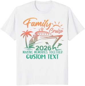 Custom Family Cruise 2025 T-Shirts, Birthday Cruise Tee, Family Making Memories Together Shirt, Family Trip Shirts, Youth White Medium