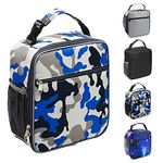 Magcubic Insulated Lunch Bag,Leakproof Portable Lunch Box for Women Men Kids Boys Girls for Office School Camping Hiking Outdoor Beach Picnic (Camo)