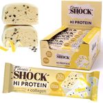 FitnesSHOCK High-Protein Bars - Lemon Chia Pannacotta, 30% Protein, Low Carb, No Added Sugar, 5g collagen, Fiber-Rich, Low-Calorie, 12x40g