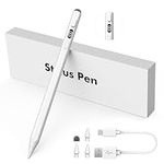 MoKo Stylus Pen for iPad with Power Display, Dual-Tip Apple Pen 30 Mins Fast Charge Apple iPad 10th Gen Pencil Compatible with iPad Pro 12.9/11", iPad Air 6/5/4/3, iPad Mini 6/5, iPad 10/9/8/7/6,White