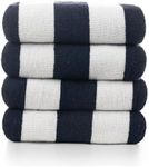 Salt Earth Cotton Beach Towel, Beach Towels 4 Pack, 30"x60" Towels for Bathroom, Beach and Gym, Quick Dry Beach Towel, Shower Towels and Pool Towels, Lightweight, Beach Towels Oversized (Navy Blue)