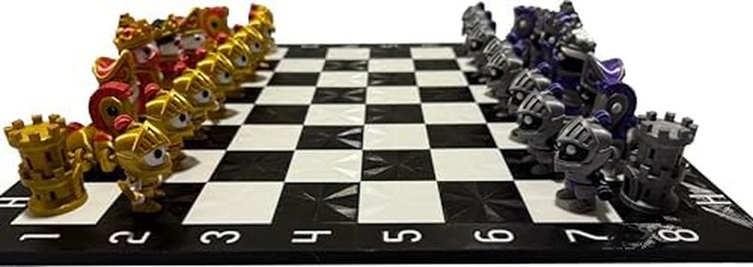 Poseable Articulating Chess Set Toy, Made in USA (Full Set with Board)