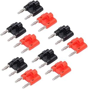 Fiche Banane Double, Laiton + fiche Banane Double PE 5set pour navires