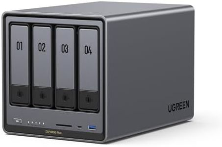 UGREEN NASync DXP4800 Plus 4-Bay Desktop NAS, Intel Pentium Gold 8505 5-Core CPU, 8GB DDR5 RAM, 128G SSD, 1 * 10GbE, 1 * 2.5GbE, 2 * M.2 NVMe Slots, 4K HDMI, Network Attached Storage (Diskless)