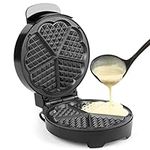 Progress EK4562P Heart Shaped Waffle Maker, Non-Stick Coated Plates, Adjustable Temperature Control, 1000 W