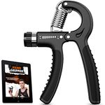 Grip Strengthener – 5-60 kg Adjustable Hand Exerciser Forearm Strengthener with E-Book for Improved Strength & Grip Rehabilitation Exerciser for Strong Hand Wrist Arm