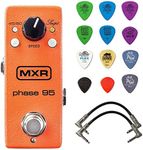 MXR M290 Phase 95 Mini Phaser Pedal w/ 12 Pack Picks & 2 Patch Cables