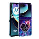 Beaucov Razr Plus 2023 Case, Dream Catcher Flower Space Anti-Scratch Solid Hard case Protective Shookproof Phone Cover for Motorola Razr+ 2023/Razr Plus 2023