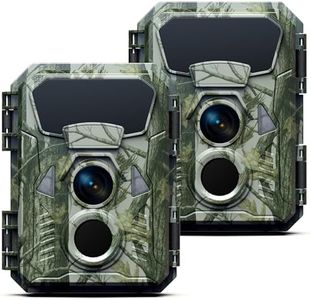 Trail Camera 2 Pack – 4K 48MP Game Camera with Night Vision Motion Activated Waterproof 120° Wide Angle for Outdoor Wildlife Monitoring & Property Security