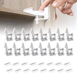 Inaya 16 Pack Cabinet Locks, Child Safety Latches - Baby Proofing Cabinets and Drawer Locks - 3M Adhesive - No Drilling & No Tools Required - Child Proof Your Home