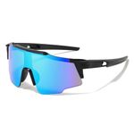 LOJUDI Sports Kids Sunglasses Boys Girls - Cycling Childrens Sunglasses for UV400 Protection-Blue Mirrored