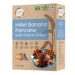 Organic Wisdom-Back to Roots Gluten Free Millet Banana Pancake(with Choco-Chips) 200g | Instant & easy to make| Made with 7 super grains & Jaggery | No maida, sugar & transfat|Rich in protein, iron & fiber