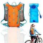 Proberos® 5L Hydration Backpack Vest with 2L Water Bladder, Quick Dry Nylon Mesh Pack for Men Women, Tactical Water Bag, Ultra Lightweight Outdoor Gear Backpack, Hiking, Trail Running-Orange