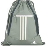 adidas BACKPACK adidas Alliance Sackpack Drawstring Backpack Gym Bag, Team Navy Blue, One Size, Silver Green/White, One Size, Alliance Sackpack Discontinued