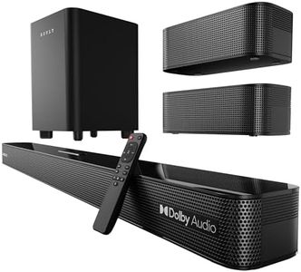 Boult Newly Launched X625 5.1ch Dolby Digital 625W Bluetooth Soundbar with Down-Firing Subwoofer Surround Sound Home Theatre, Dedicated DSP, USB/HDMI/AUX & Optical Fiber Connectivity Speaker for TV