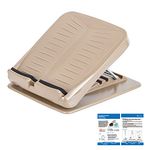 (Brown) - StrongTek Portable Slant Board, Adjustable Incline Boards, Calf Stretcher, Desk Foot Rest, Foot Stool, Anti Slip Design, Ankle Stretching, 4 Positions Calve Stretch Wedge (140kg Capacity)