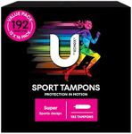 U by Kotex Tampons Super 192 Count (12 x 16 Pack) - Packaging May Vary