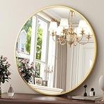30-Inch Round Wall Mirror - Gold Ba