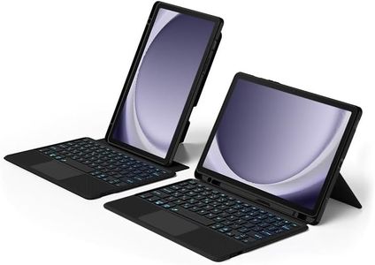 Jarttarn Keyboard Case for Samsung Galaxy Tab A9 Plus(SM-X210, SM-X215, SM-X216B) 2023 Slim Folio Cover with Removable Detachable Wireless Charging Bluetooth Keyboard Pencil Holder Slot