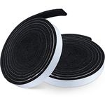 BBQ Gasket Black Grill Tape High Temp Grill Seal Self Stick Gasket, 7.5 Ft Length 1/8 Inch Thickness (2, 0.5 Inch Wide)