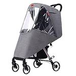 Baby Stroller Rain Cover Universal Large Rainproof Windproof Pushchair Rain Cover for Buggy Pram Stroller Advanced Dustproof Throw Over Rain Cover Umbrella with Canopy and Zipper Door for Carrycots