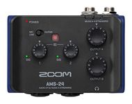 Zoom AMS-24 USB Audio Interface, 2 Inputs, 4 Outputs, Loopback, Direct Monitoring, Bus-Powered, for Recording and Streaming on PC, Mac, iOS, and Android