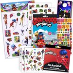 Miraculous Ladybug and Cat Noir - Activity Bundle - Miraculous Ladybug Stickers, Miraculous Ladybug Raised Stickers, 2-Sided Door Hanger