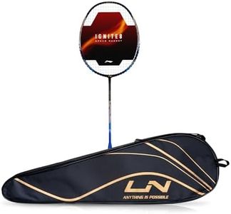 Li-Ning Ignite Series Carbon Fibre Superlite Speed Racket wuth Full Cover (‎Black/Blue/Old Gold)