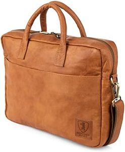 Berliner Bags Vintage 15 Zoll Laptoptasche Madrid, Umhängetasche aus Leder, Aktentasche, Schultertasche für Herren - Braun