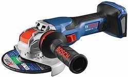 BOSCH GWX18V-13CN PROFACTOR™ 18V X-LOCK Connected-Ready 5 – 6 In. Angle Grinder with Slide Switch (Bare Tool), Black,grey,blue