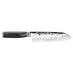 Shun Cutlery Premier Grey Santoku Knife 7", Asian-Inspired Knife for All-Purpose Food Prep, Chef Knife Alternative, Handcrafted Japanese Knife