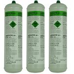 3 X Argon CO2 Disposable Welder Gas Bottle 60 L Litre For Gas Gasless Mig