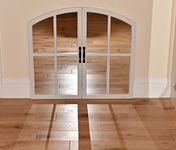 NEW SHAPE WINDOW STYLE WALL MIRROR SIMPLY STYLISH DECOR MIRROR WHITE WALL WINDOW MIRROR 72x65CM (WHITE)