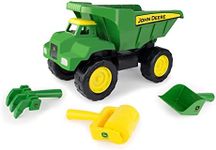 John Deere Big Scoop Sandbox Dump Truck Toy with Loader - Toddler Outdoor Toys and Summer Toys - Oversized Dump Truck Sandbox Toys - Kids Toys Ages 3 Years and Up