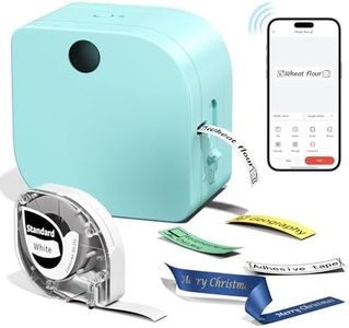 Phomemo Label Maker Machine with Tape, P12 Bluetooth Mini Label Makers Thermal Transfer Ribbon Printer Machine with Multiple Templates for Home, School, Clothes, Gift Wrapping, Office, Green