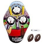 Franklin Sports Kids Football Target Toss Game - Inflatable Football Throwing Target Toy with Soft Mini Footballs - Fun Kids Football Toy Toss Game - Inflatable Indoor + Outdoor Sports Game 45 In.