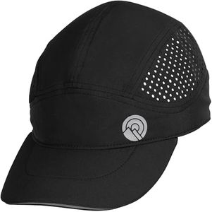OutdoorEssentials Running Cap - Running Hat & Runner Hat - Jogging Cap - Exercise Hat UPF 50 - Tennis Hats Black