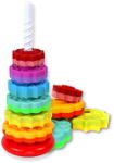 Toddler Tested - Spinning Rainbow Gears - Kids Stackable Spinning Toy - Educational Toy for Ages Over 15 Months - Color & Shape Recognition - Builds Sensory and Motor Skills