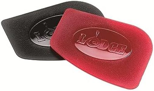 Lodge SCRAPERPK Durable Pan Scrapers, Red and Black, 2-Pack