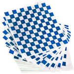 Avant Grub Extra Large, Grease Resistant Blue Sandwich Liner 300 Sheet Pack. Microwave Safe 15x15 in Wax Paper Deli Wrap for Restaurants, Churches, BBQs, Concession Stands, School Carnivals, Fairs.