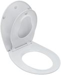 AQUATIZ Round Toilet Seat with Built-in Potty Training Seat, 2-in-1 Family Toilet Seat Fits for Both Adults and Children