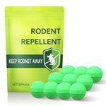 Rat & Mouse Repellent, Peppermint Oil Rodent Repellent, Pest Control Balls for Indoor & Outdoor Use, Effective Against Mice, Rats, Mosquitoes, Spiders, Cockroaches, Better Than Ultrasonic 10P