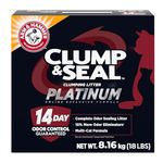 ARM & HAMMER Platinum Cat Litter Clump & Seal Complete Odour Sealing with 14 Days of Odour Control Multi-Cat, Hard Clumping Clay, 99.99% Dust Free 8.16kg (Pack of 1)