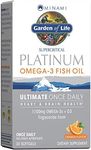 Garden of Life Minami Supercritical Platinum Omega 3 Fish Oil Supplement - Orange, 30 Softgels, Ultimate Once Daily Fish Oil Omega 3 for Heart & Brain Health, 1100mg Omega-3s + 1,000 IU Vitamin D3